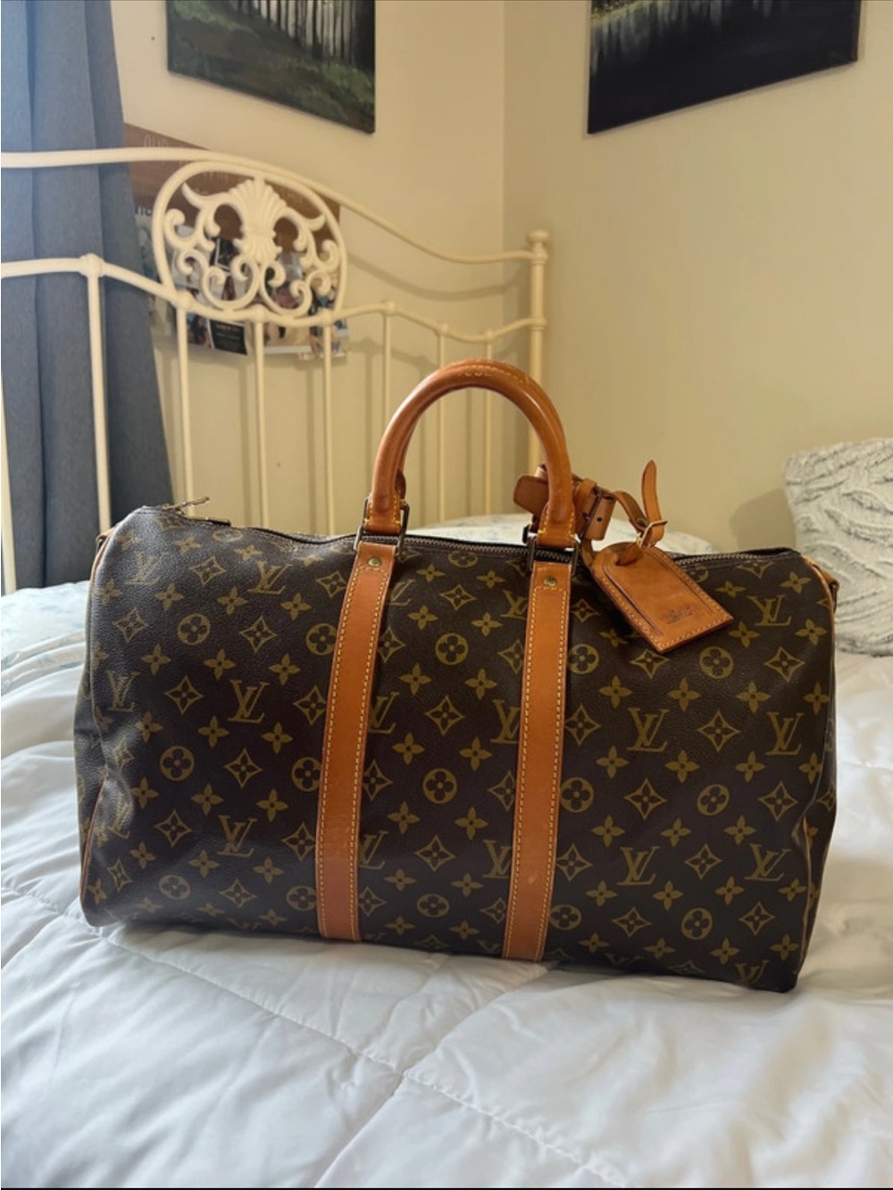 Louis Vuitton Monogram Canvas Duffel Bag in Brown and Tan